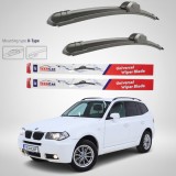 Cumpara ieftin Ștergătoare BMW X3 E83 (2006&ndash;2010) Facelift Flat | Set Față &ndash; TeamCar&reg;