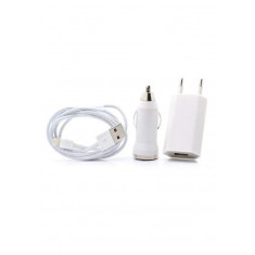 Set Incarcare Cablu Date Lightning + Incarcator Auto &amp; Priza 1A iPhone