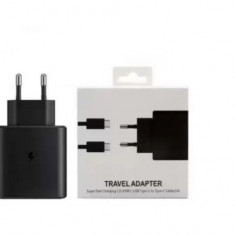 Incarcator retea Super Fast Travel Charger, 45W, USB-C + cablu USB C to USB C, 5A pentru Samsung, Negru, Blister
