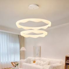 Lustra LED, suspendata cu Telecomanda, AMADEO, 90W, Lumina Rece/Calda/Neutra, Dimabila, Inaltime Reglabila, Alb, LT271 ModernLight Concept