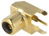 Conector RCA Mama 90&deg; Aurit pentru PCB, KEYSTONE