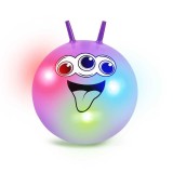 Minge gonflabila pentru sarit cu lumini LED si manere, 60 cm