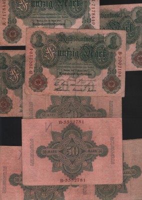 Germania 50 marci mark 1910 F-VF pret pe bucata foto