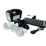 Kit panou solar GDLITE-GD3 cu 3 becuri si lanterna inclusa