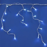 Instalație Lumini Perdea, 144 LED, 6m, Alb Rece, Cablu Transparent, Programe, Interior/Exterior