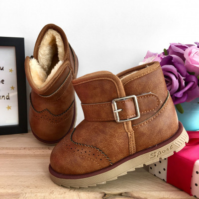 Cizme imblanite maro ugg cu scai pt baieti / fete 25 26 27 cod 0890 foto