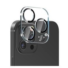 Folie sticla pentru camera apple iphone 14 / 14 plus, transparent cu margini negre