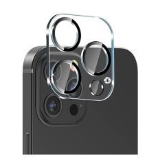 Folie sticla pentru camera apple iphone 14 / 14 plus, transparent cu margini negre foto