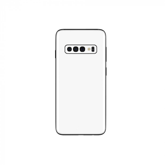 Set Folii Skin Acoperire 360 Compatibile cu Samsung Galaxy S10 (SET 2) - ApcGsm Wraps Color White Matt