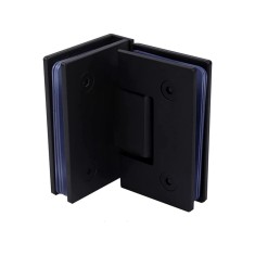 Balama inox, usa sticla, cabina dus, prindere sticla-sticla 90 grade, culoare negru