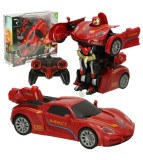 Mașină de jucărie transformabilă cu telecomandă Revolt Robot Racer, roșu
