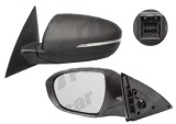 Oglinda exterioara Kia Optima (Jf), 10.2015-, Kia Optima (Tf), 06.2010- , partea Dreapta, culoare sticla crom , sticla convexa, cu carcasa neagra, cu