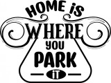 Cumpara ieftin Sticker Auto, Home Is Where You Park It, 30 cm, 12233ST-10, Oem