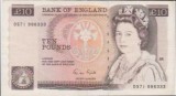 Bancnota ANGLIA - 10 lire 1975 - P379b - semnatura Somerset - VF