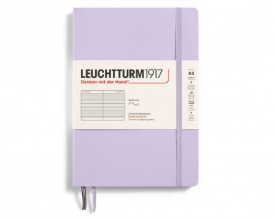 Caiet cu elastic LEUCHTTURM1917, A5, 123 de pagini numerotate, liliac - RESIGILAT foto