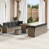 VidaXL Set de canapele pentru grădină 11 pcs Gri 80 x 80 x 71 cm 3363538