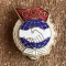 QW9 N8 61 - insigna - comunism - Confderatia generala a muncii - CGM - cu talpa