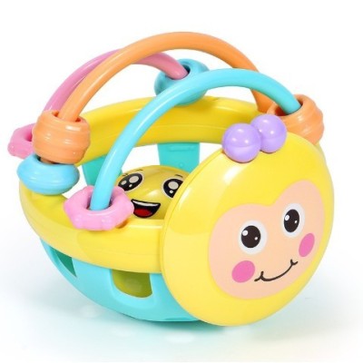 Jucarie Minge pentru Bebelusi, Flippy, pentru Dentitie, Interactiva, 0-12 Luni, Galben-Multicolor foto