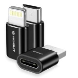 Set Adaptor OTG premium Asteroid GSM TriFlashX A19, negru (pachet - 3 buc.)
