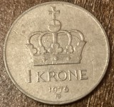 C50 - Moneda foarte veche - Norvegia - 1 koroana - 1976