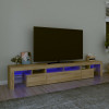 VidaXL Comodă TV cu lumini LED, stejar sonoma, 230x36,5x40 cm