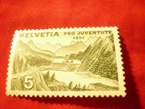Timbru Elvetia 1931 - Pro Juventute - Peisaj , val. 5C, Nestampilat