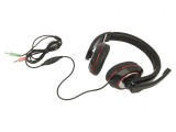 Căști cu Microfon Negru Jack 3,5mm 1,8m