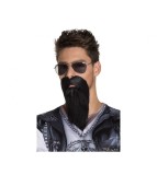 Barba bruneta de motociclist dur, pentru adulti