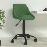 vidaXL Scaun de bucătărie, verde &icirc;nchis, catifea
