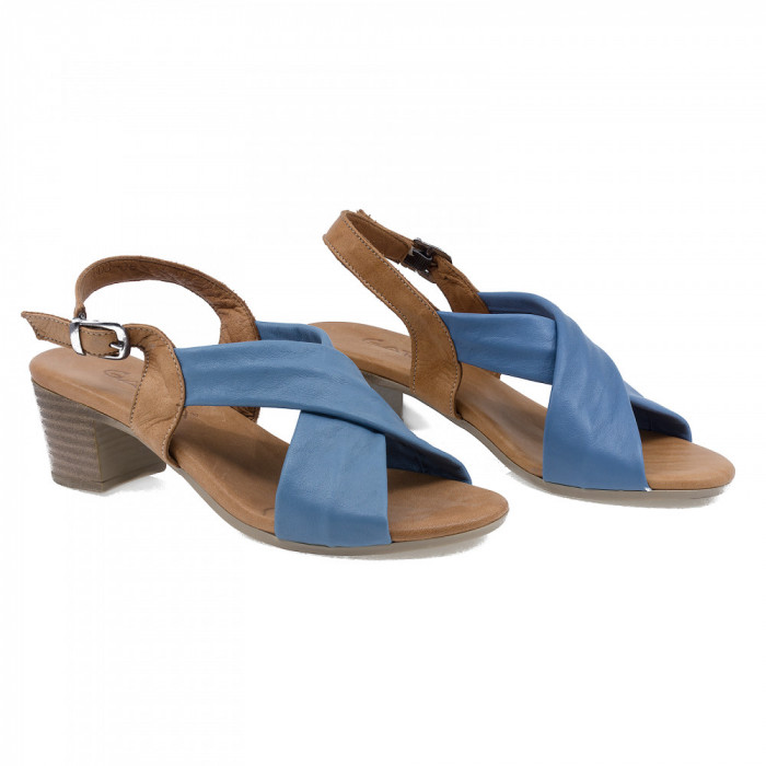 Sandale dama, Garda, Gar-214-803, casual, piele naturala, Albastru