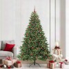 VidaXL Brad de Crăciun artificial cu 300 LED Verde 210 cm PE și PVC 3397562