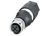 Conector M12 mufă drept, 4 pini, IP65, IDC, cod A