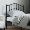 VidaXL Tăblie de pat metalică, negru, 75 cm