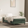 Saltea de pat cu arcuri, verde &icirc;nchis, 120x190x20 cm, catifea GartenMobel Dekor, vidaXL