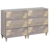 Bufet 2 buc. 60 x 33 x 75 cm Lemn de mango solid Gri