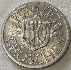 Moneda istorica 50 GROSCHEN - AUSTRIA, anul 1946 *cod 448 foto