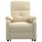 Fotoliu rabatabil electric, crem, material textil - 4