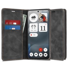 Husa piele Nothing Phone (3a) Techsuit Confy Cover, negru foto