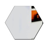 Set Oglinzi Design Hexagon-Oglinzi Decorative Acrilice 12 bucati, 10x8.7x5 cm, Argintiu, Oem