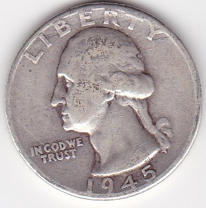 SUA USA 1 quarter dolar 1945 foto