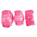 Set protectii copii WORKER Kinder 6 piese pentru role, roz