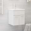 VidaXL Dulap de chiuvetă, alb extralucios, 41x38,5x46 cm, PAL 804644