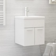 vidaXL Dulap de chiuvetă, alb extralucios, 41x38,5x46 cm, PAL 804644