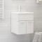 vidaXL Dulap de chiuvetă, alb extralucios, 41x38,5x46 cm, PAL 804644