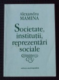 Alexandru Mamina - Societate, instituții, reprezentări sociale