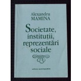 Alexandru Mamina - Societate, instituții, reprezentări sociale