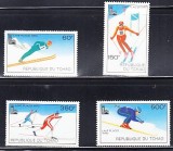 A12 S5 8 - Timbre foarte vechi - Tchad - sporturi de iarna - Lake Placid 1980