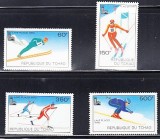 M2 CNL3 - Timbre foarte vechi - Tchad - sporturi de iarna - Lake Placid 1980, Sport, Nestampilat