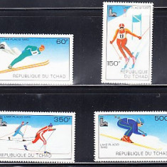 M2 CNL3 - Timbre foarte vechi - Tchad - sporturi de iarna - Lake Placid 1980