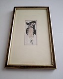Silueta feminina vintage &ndash; tehnica mixta